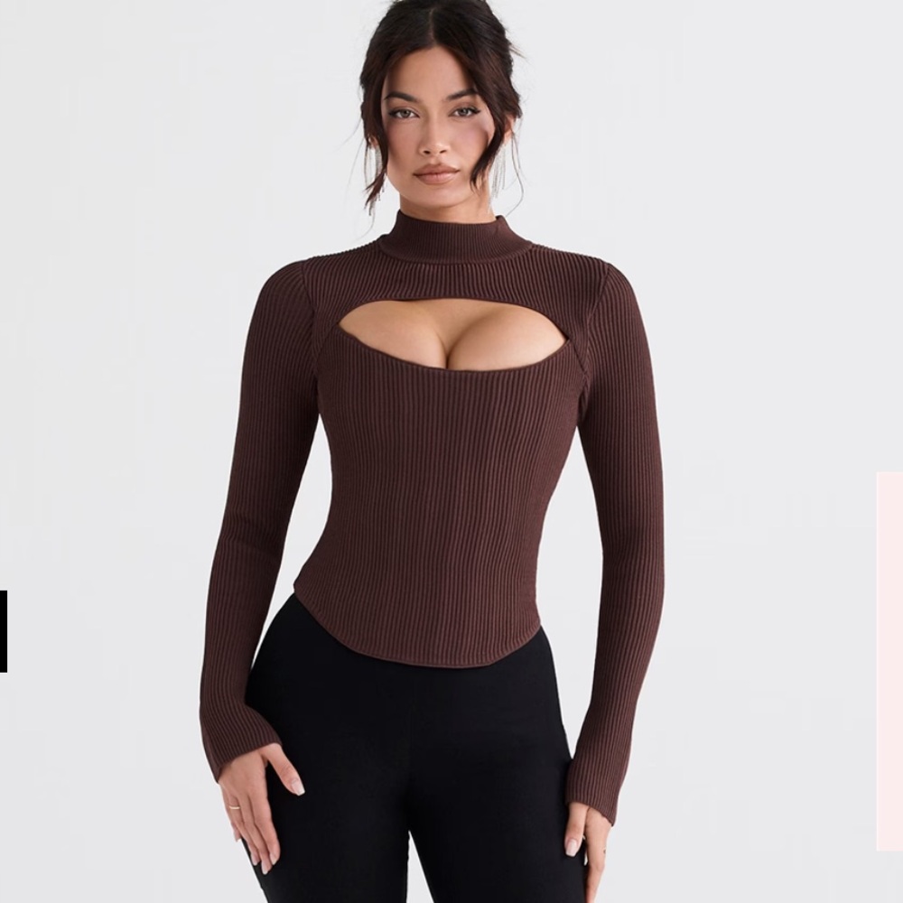 House of CB Georgina Cocoa Knitted Corset